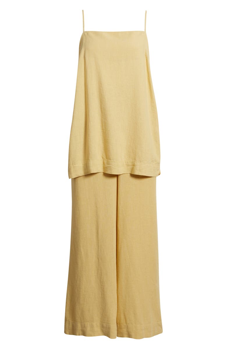 Free People Sightseer Longline Square Neck Top & Wide Leg Pants Set, Main, color, Pampas