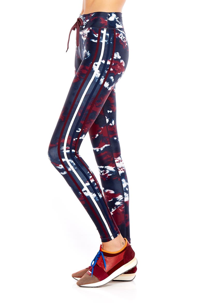 Royal Tie Dye Yoga Pants, Alternate, color, NAVY/ MULTI