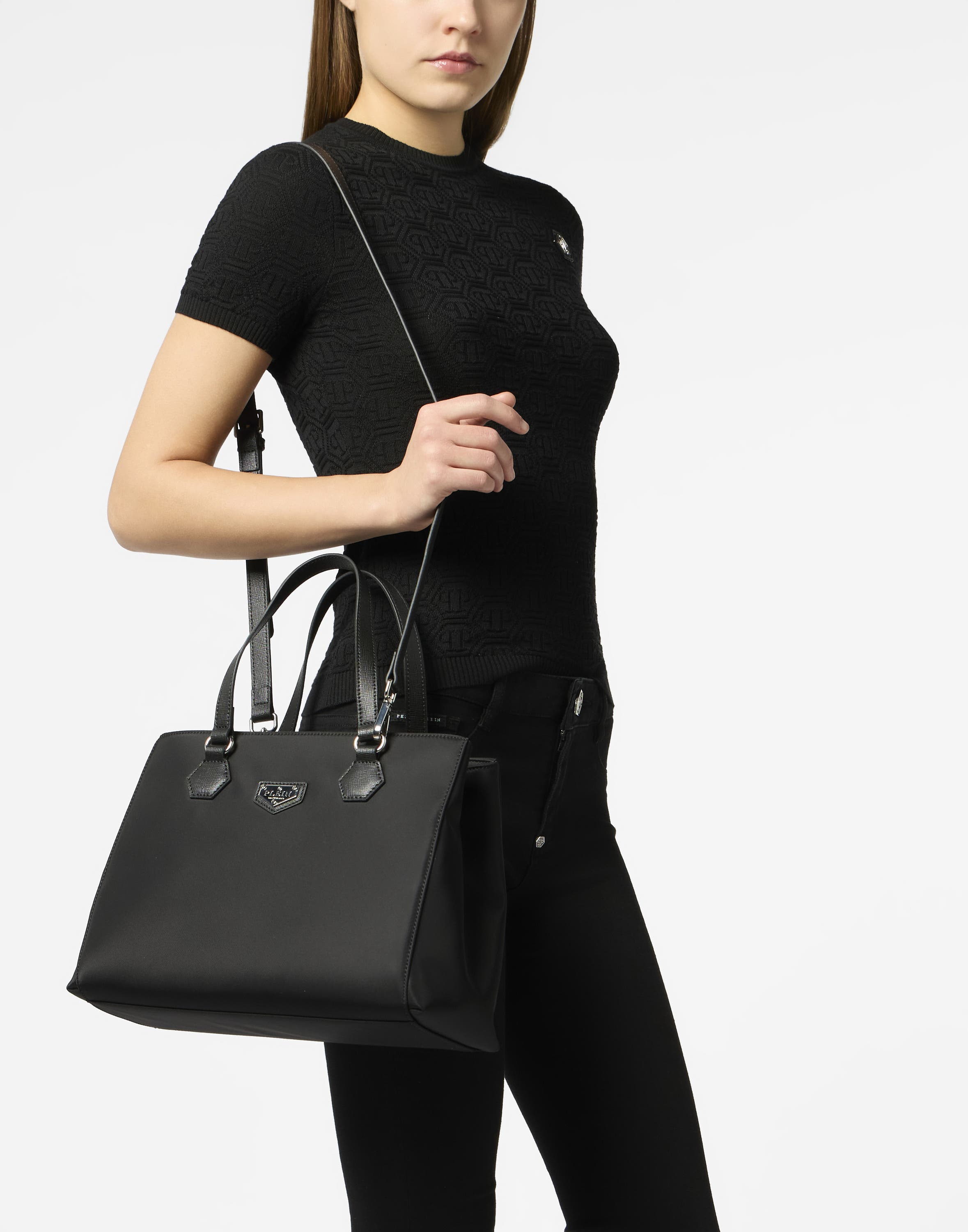 Nylon Daily Bag Women, Main, color, black
