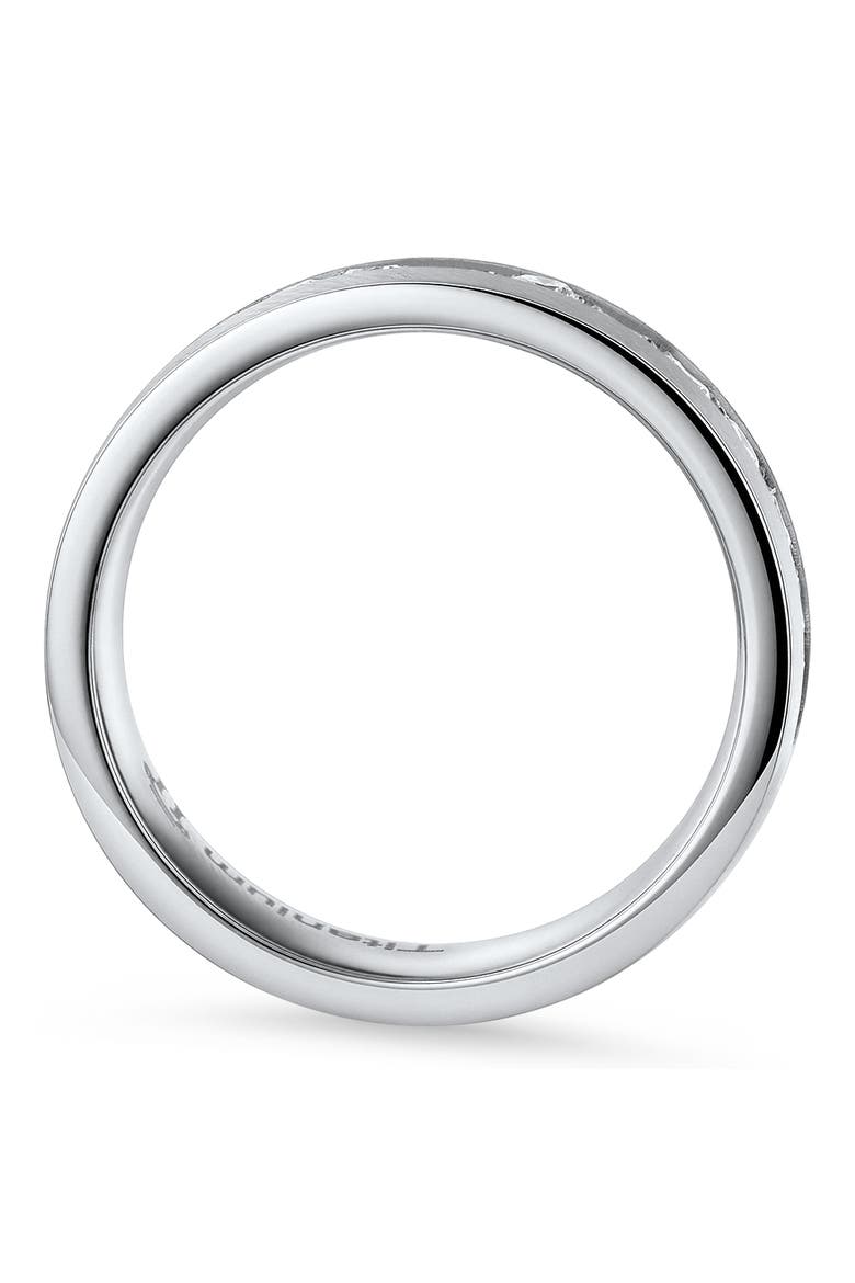 Men's 5/8ct Diamond 8mm Comfort Fit Ring Low Dome Titanium Wedding Band, Alternate, color, Titanium