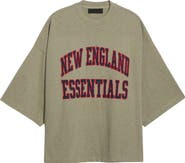 Fear of God Essentials New England Patriots Merch Oversize Cotton Graphic T-Shirt