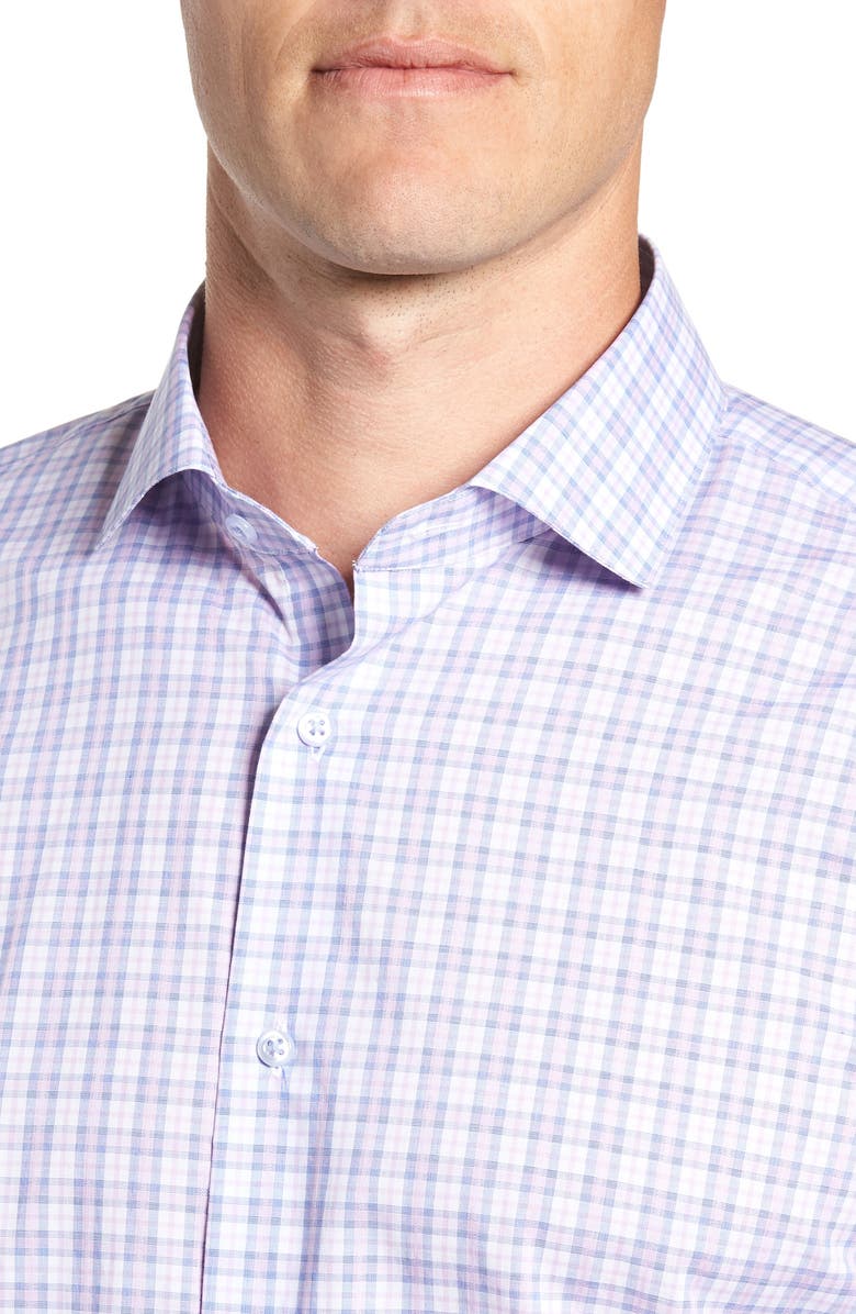 1901 Trim Fit Plaid Dress Shirt, Alternate, color, 