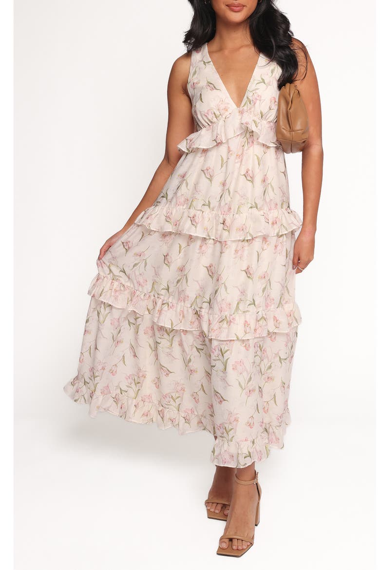 Willis Floral Ruffle Maxi Dress, Alternate, color, PINK FLORAL