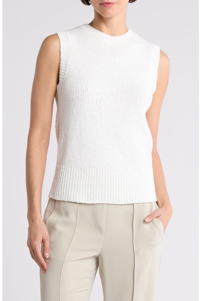 Boucle Shell Sweater, Main, color, OFF WHITE
