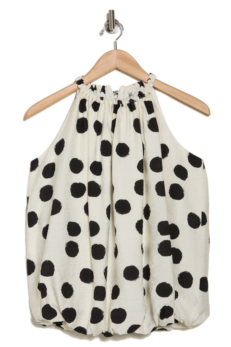 Abstract Dot Bubble Top, Alternate, color, BLACK