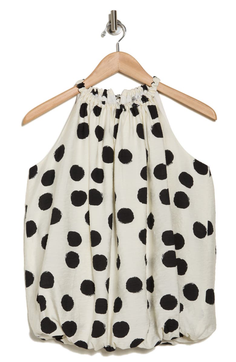 PATRIZIA LUCA Abstract Dot Bubble Top, Alternate, color, Black