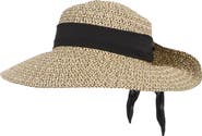 Nine West Flip Up Floppy Straw Sun Hat