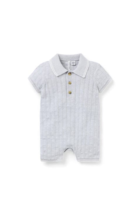 Baby Collared Knit Romper (Infant)
