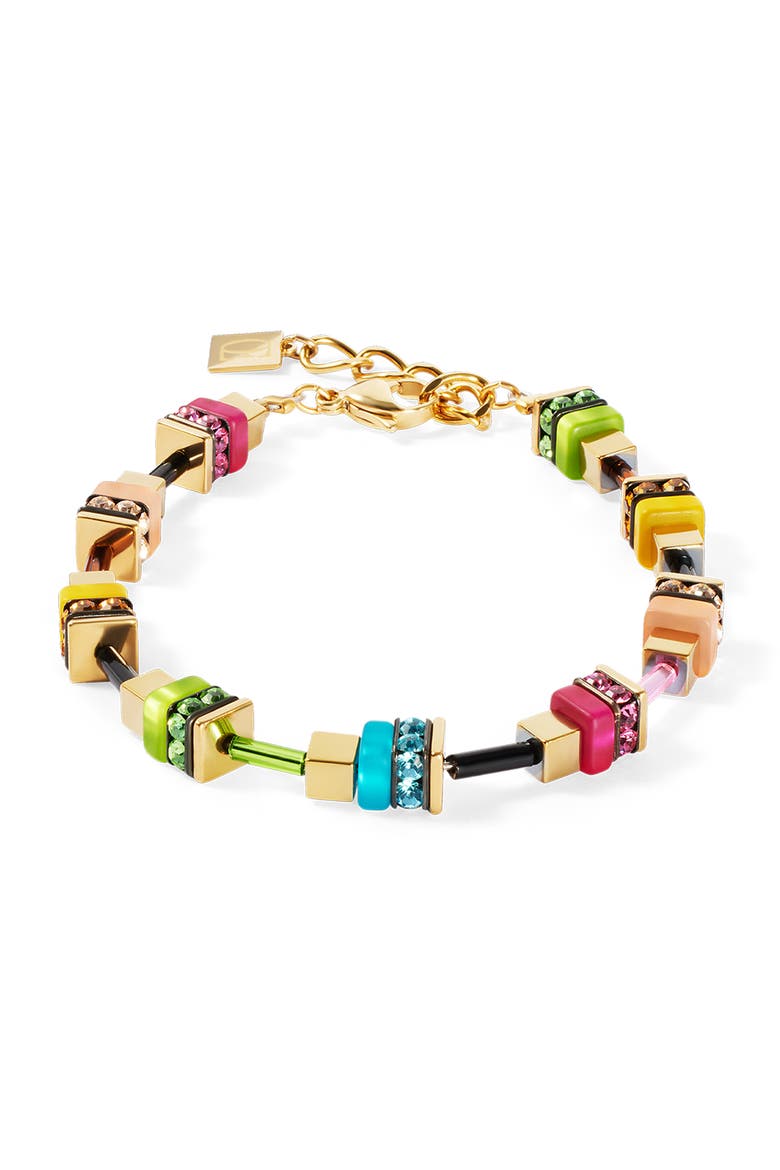 Boho Sunset Cube Bracelet, Main, color, Rainbow