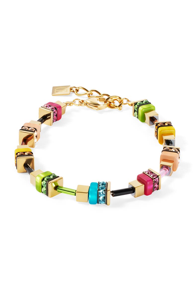 COEUR DE LION Boho Sunset Cube Bracelet, Main, color, Rainbow