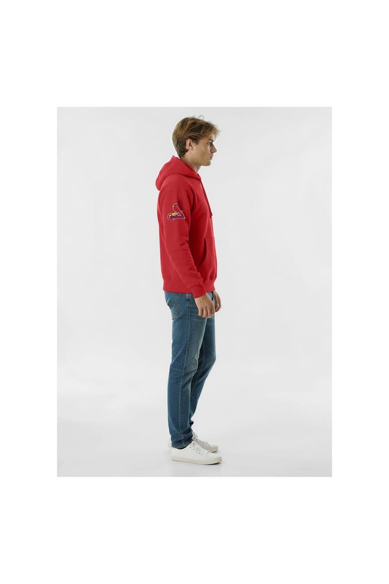 Men's Champion  Red St. Louis Cardinals Reverse Weave Chenille Hoodie, Alternate, color, Red