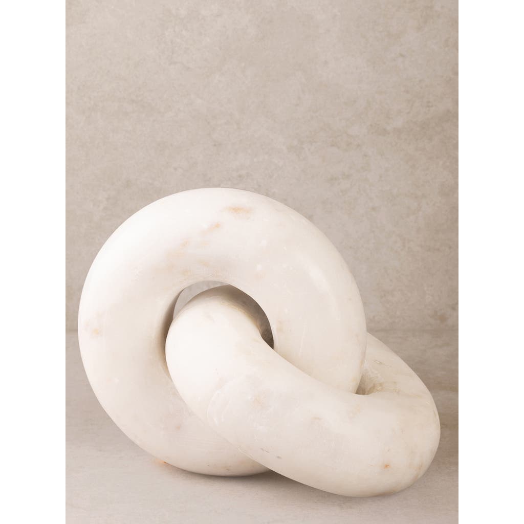 Gauri Kohli Munich Marble Knot Sculpture In White