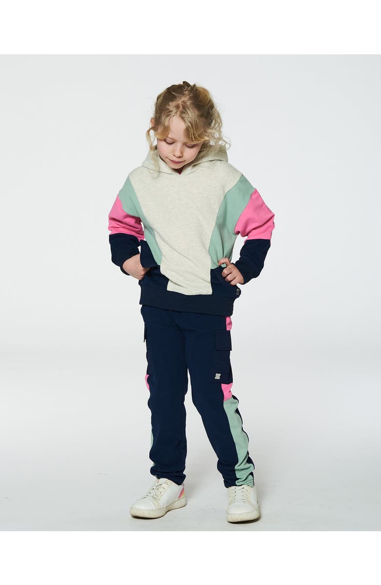 Deux par Deux Girl's Cargo Jogging Pant Navy, Alternate, color, 