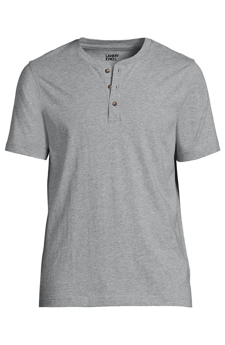 Lands' End Short Sleeve Cotton Supima Jersey Henley, Alternate, color, 