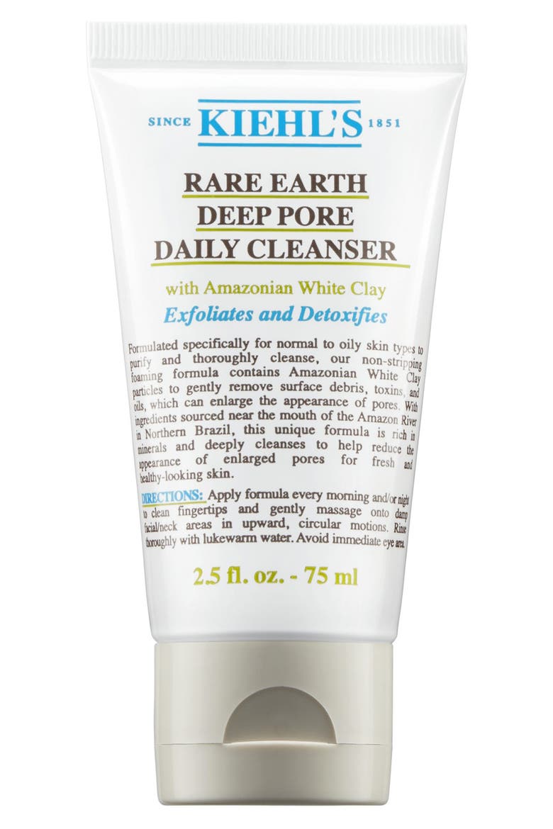 KIEHLS Rare Earth Deep Pore Daily Cleanser 2.5 oz., Main, color, NO COLOR