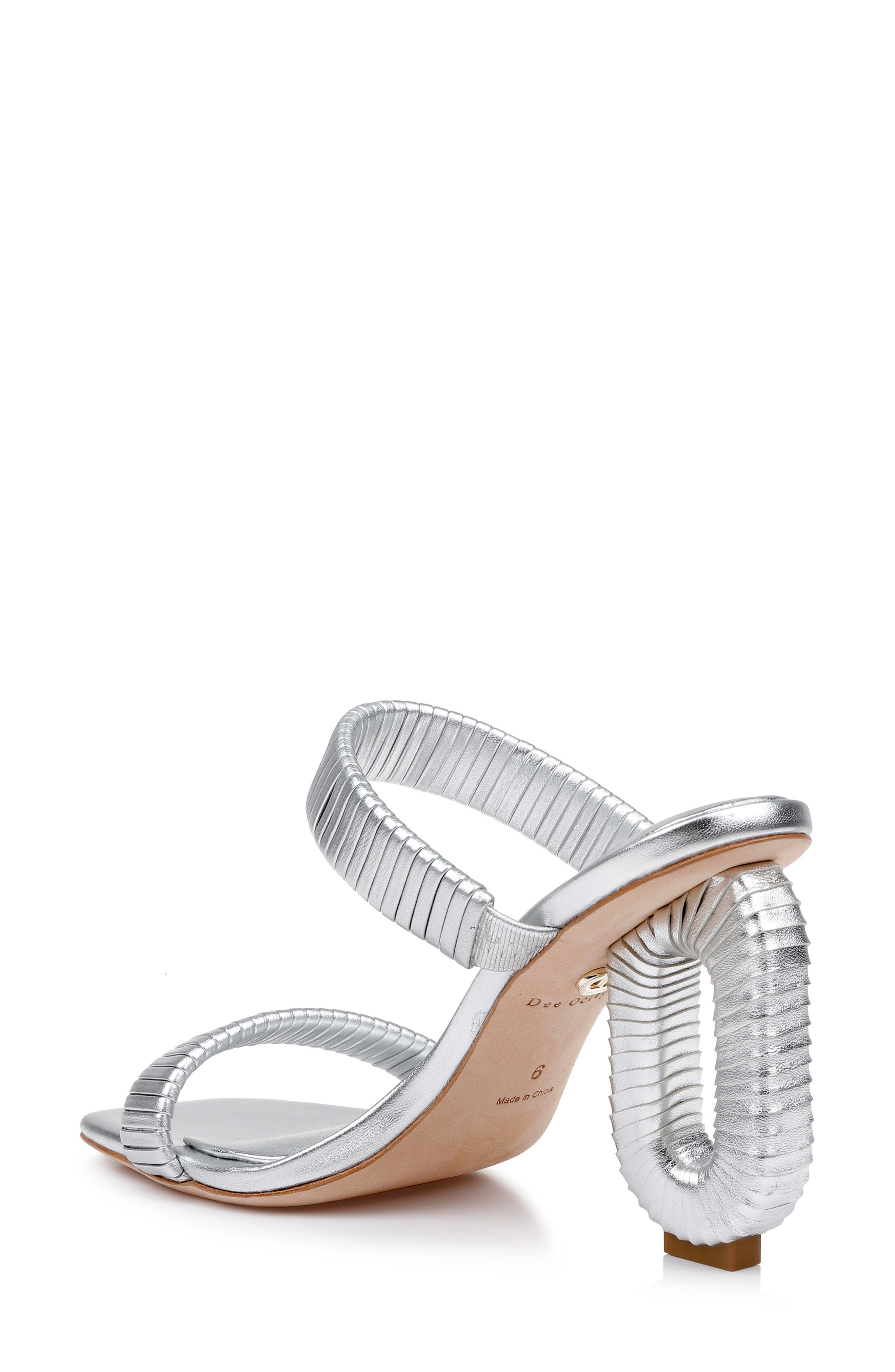 Dee Ocleppo Jamaica Slide Sandal, Alternate, color, Silver Leather