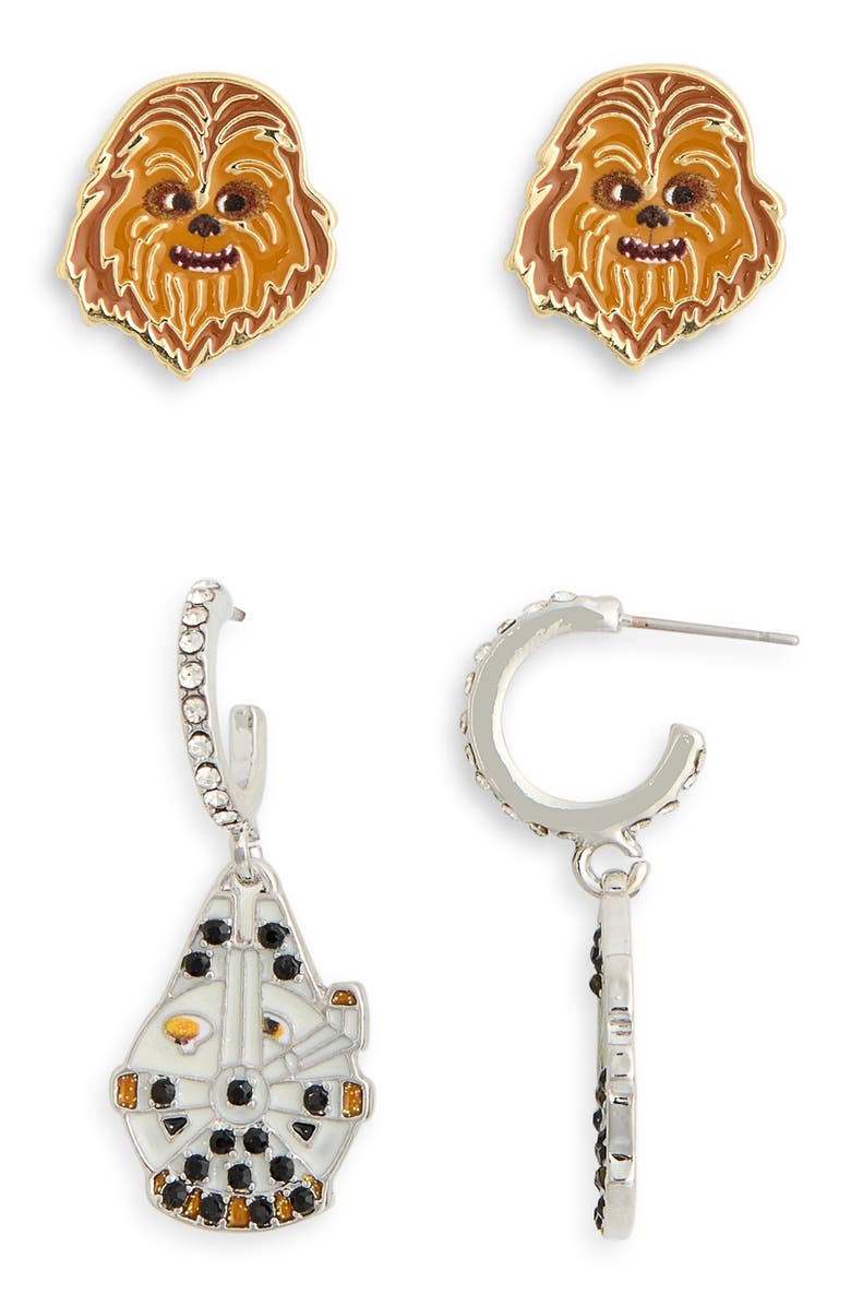 BaubleBar x Star Wars<sup>™</sup> Set of 2 Chewbacca Earrings, Main, color, 
