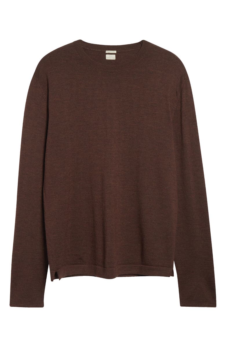Massimo Alba Larry Virgin Wool Crewneck Sweater, Alternate, color, Cacao