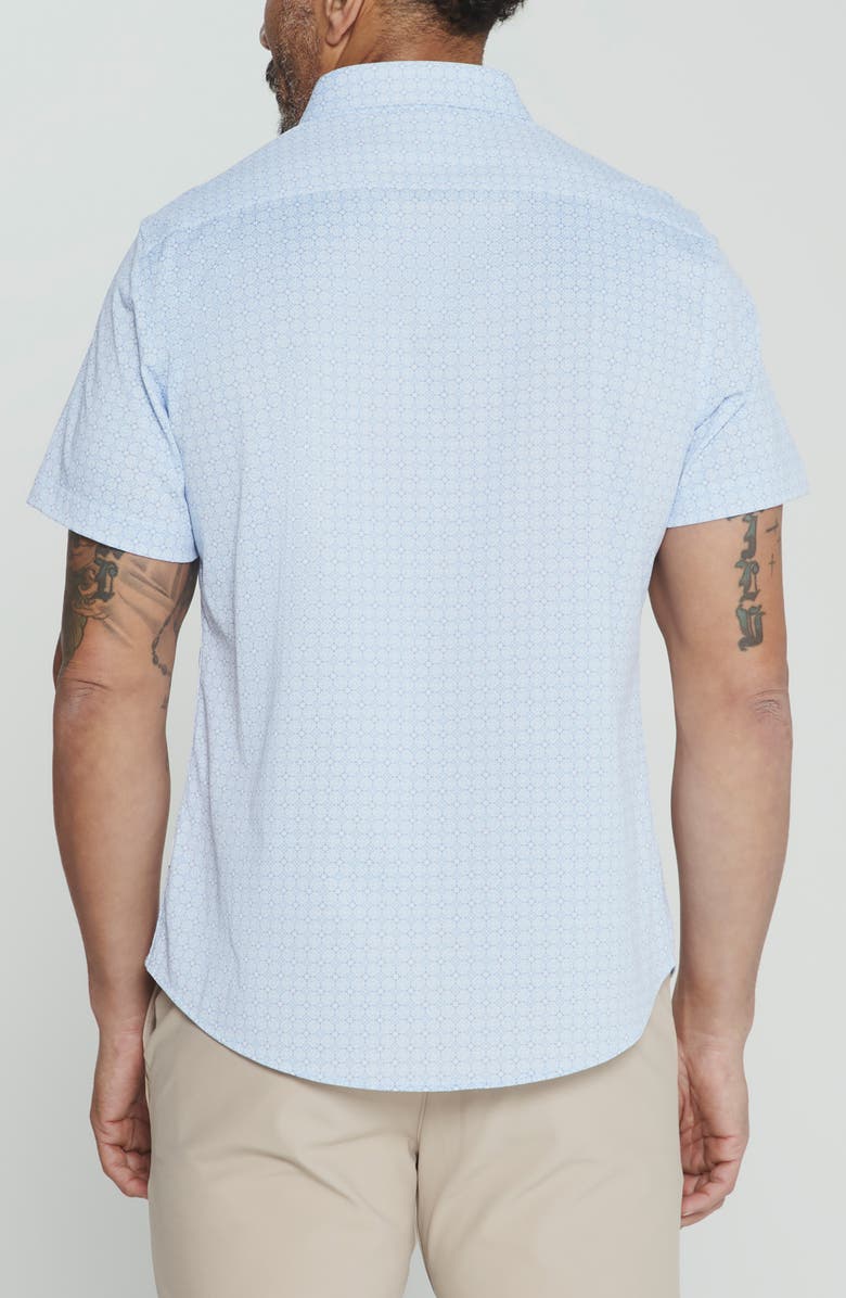 7 Diamonds Landen Short Sleeve Button-Up Shirt, Alternate, color, Light Blue