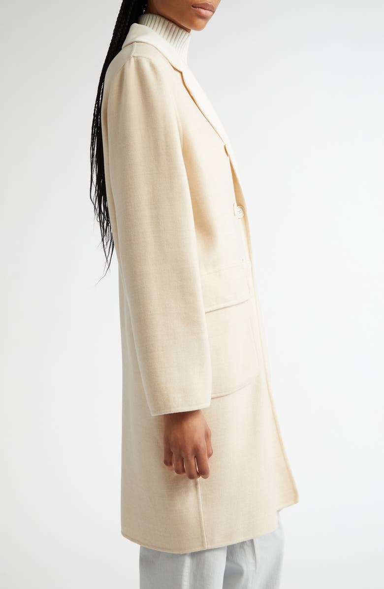 Eleventy Double Breasted Double Face Wool Coat, Alternate, color, 