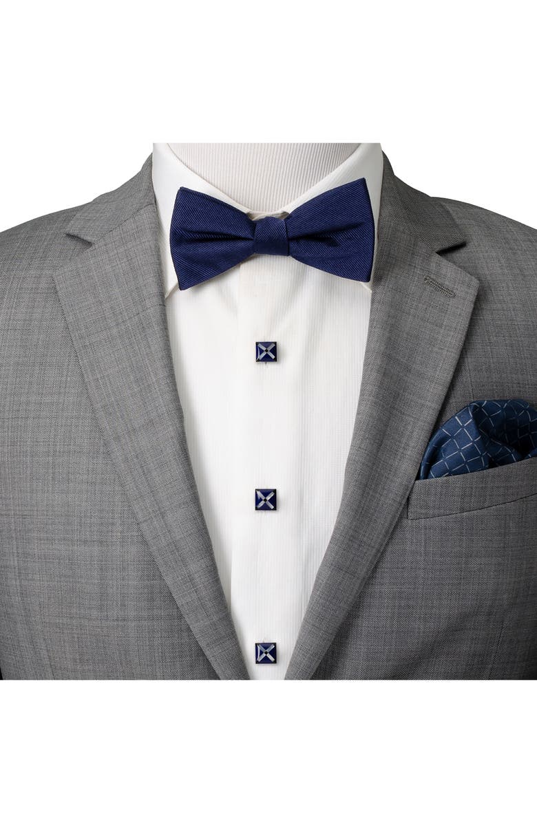 Cufflinks, Inc. Men's Set of 5 Square Mother-of-Pearl Shirt Studs, Alternate, color, Navy