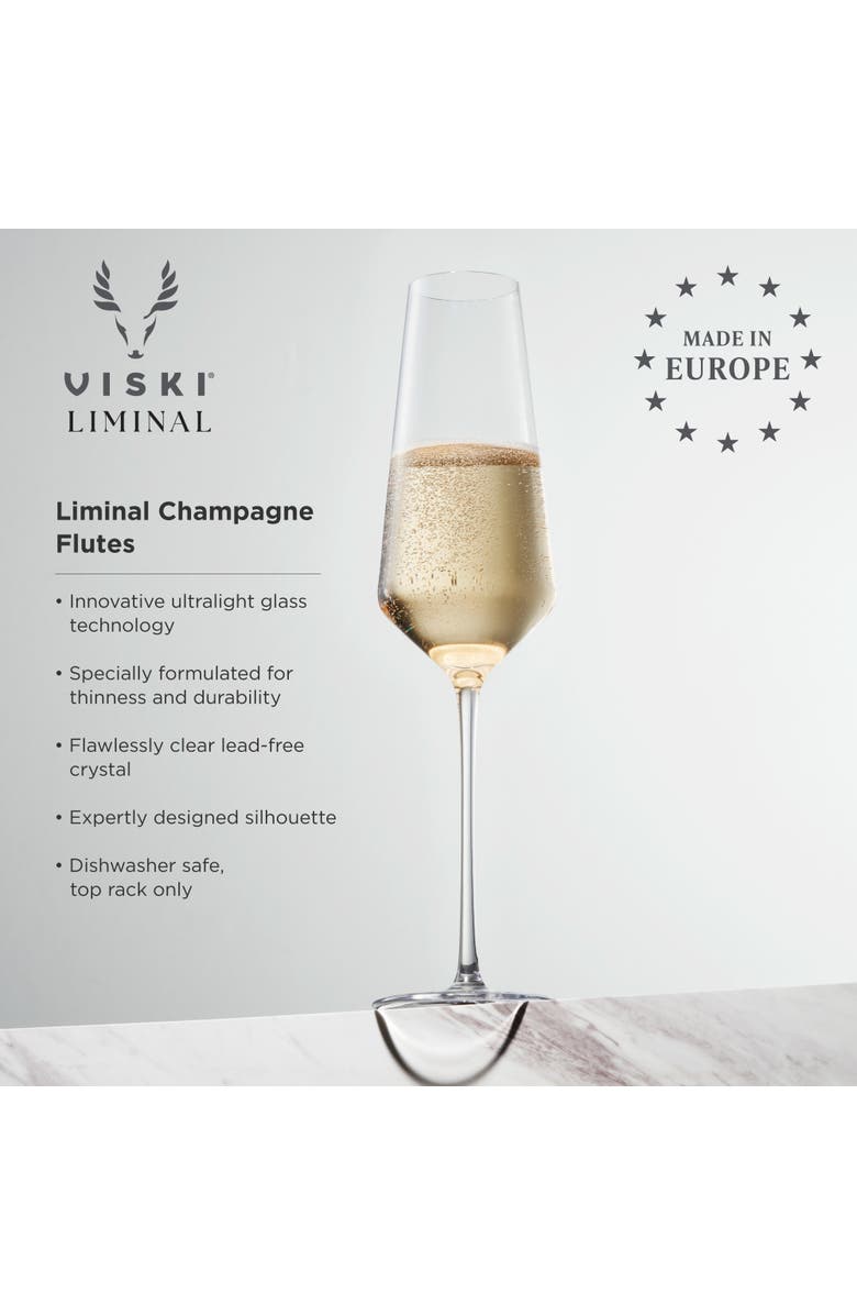 Viski Reserve Liminal Champagne Flute, Alternate, color, Clear