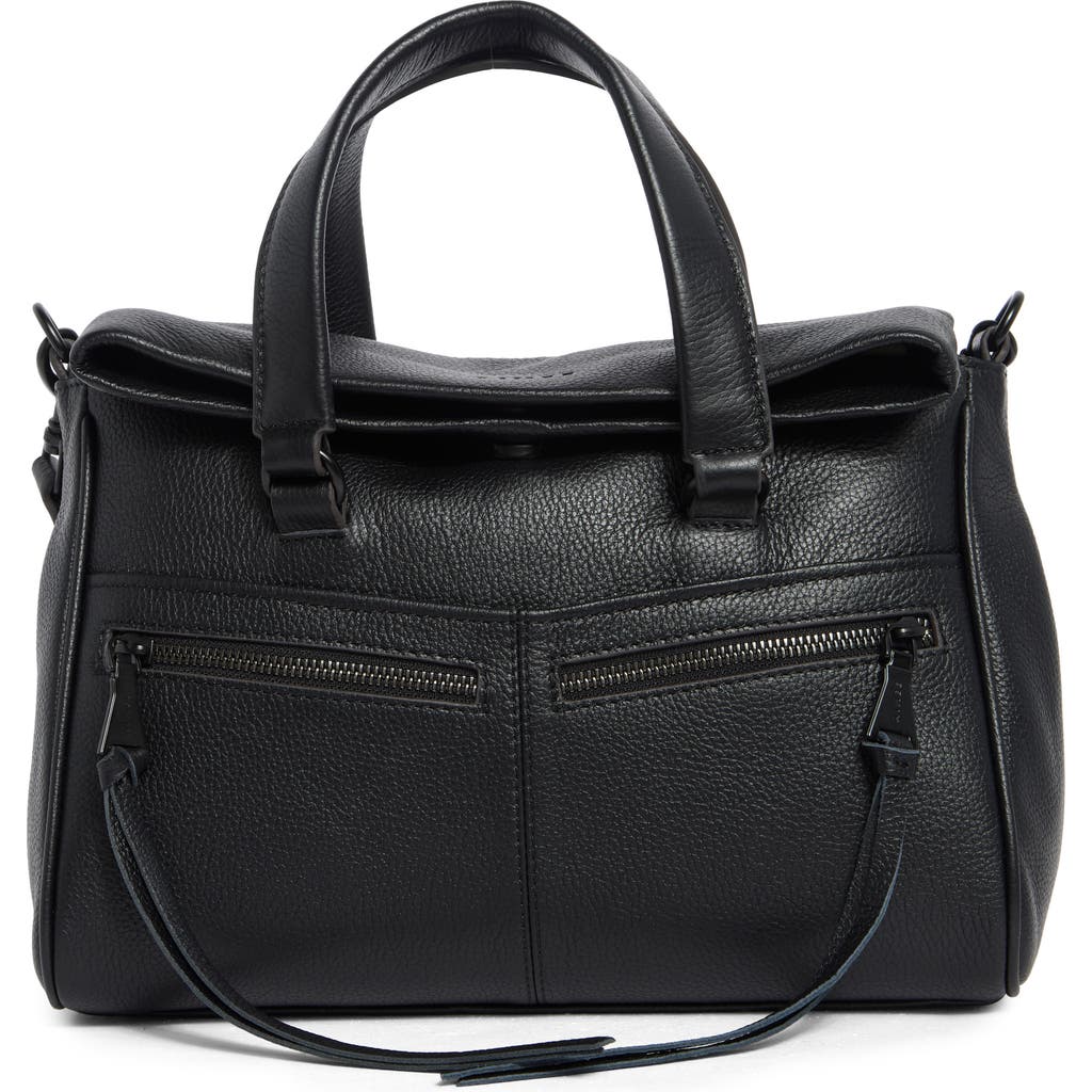 Aimee Nova Leather Satchel In Black
