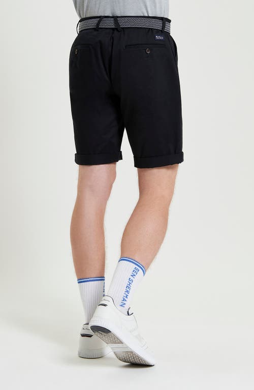 Ben Sherman Signature Stretch Twill Chino Shorts In Black