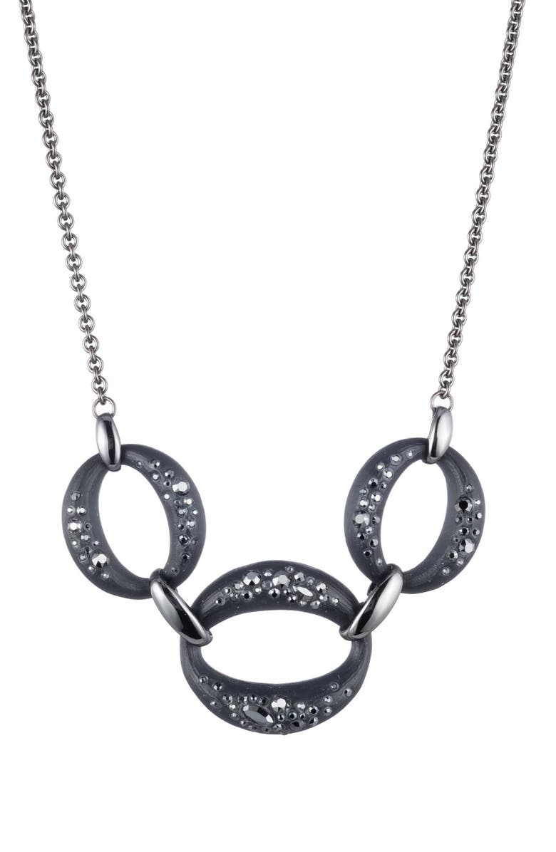 Alexis Bittar Noir Dust Small Link Necklace, Main, color, 