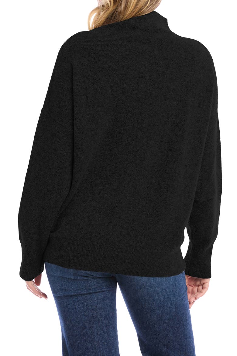 Mock Neck Sweater, Alternate, color, BLACK