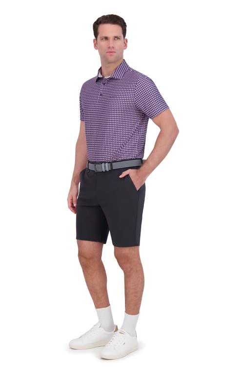 Ben Sherman Optic Geo Tech Jersey Golf Polo In Purple