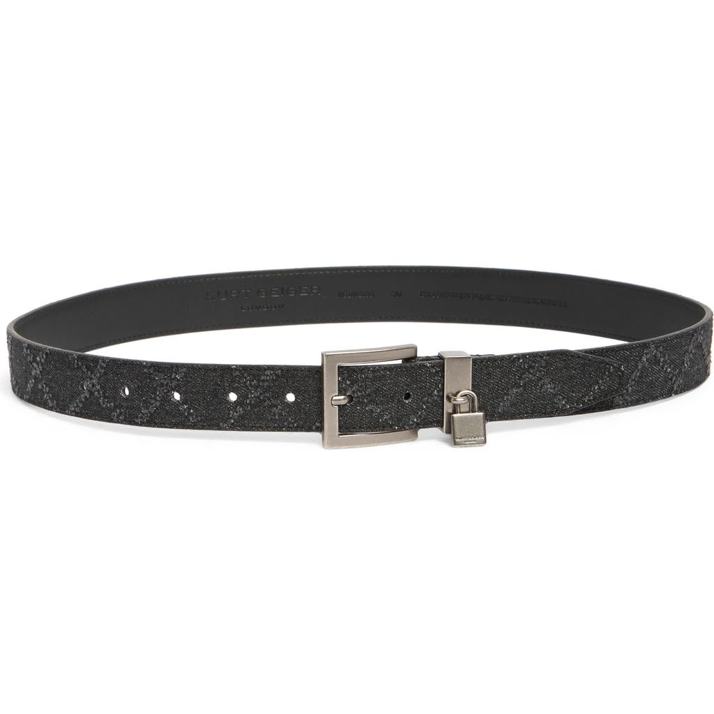 KURT GEIGER KURT GEIGER LONDON DENIM LOCK BELT