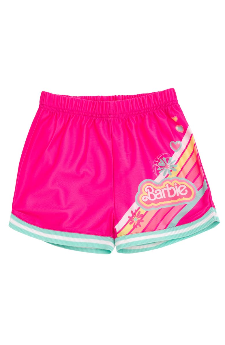 Barbie Athletic Tank Top & Shorts Set, Alternate, color, White / Pink