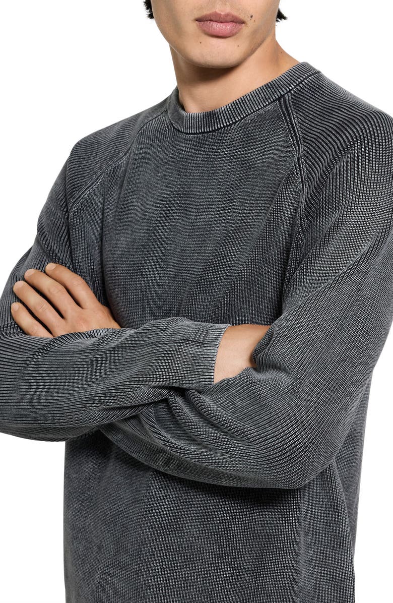 Theory Washed Breach Sweater, Alternate, color, Washed Black