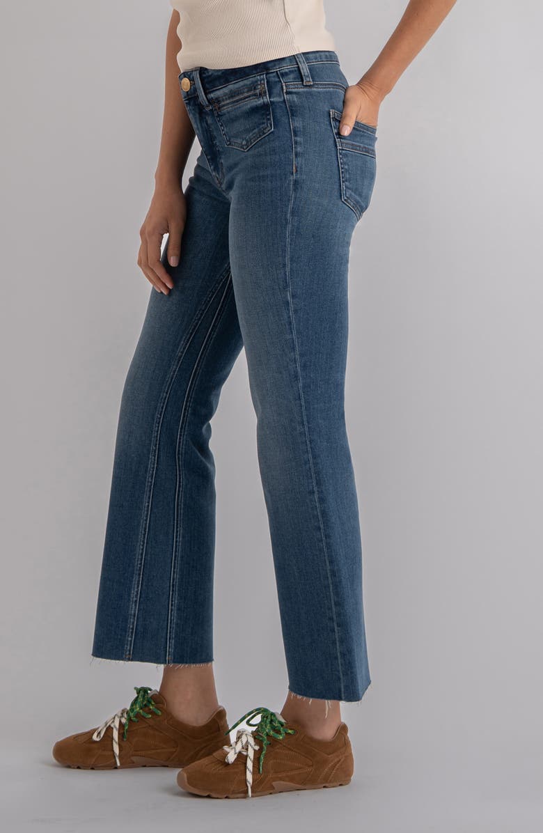 KUT from the Kloth Kelsey Raw Hem Ankle Flare Jeans, Alternate, color, Unbreakable