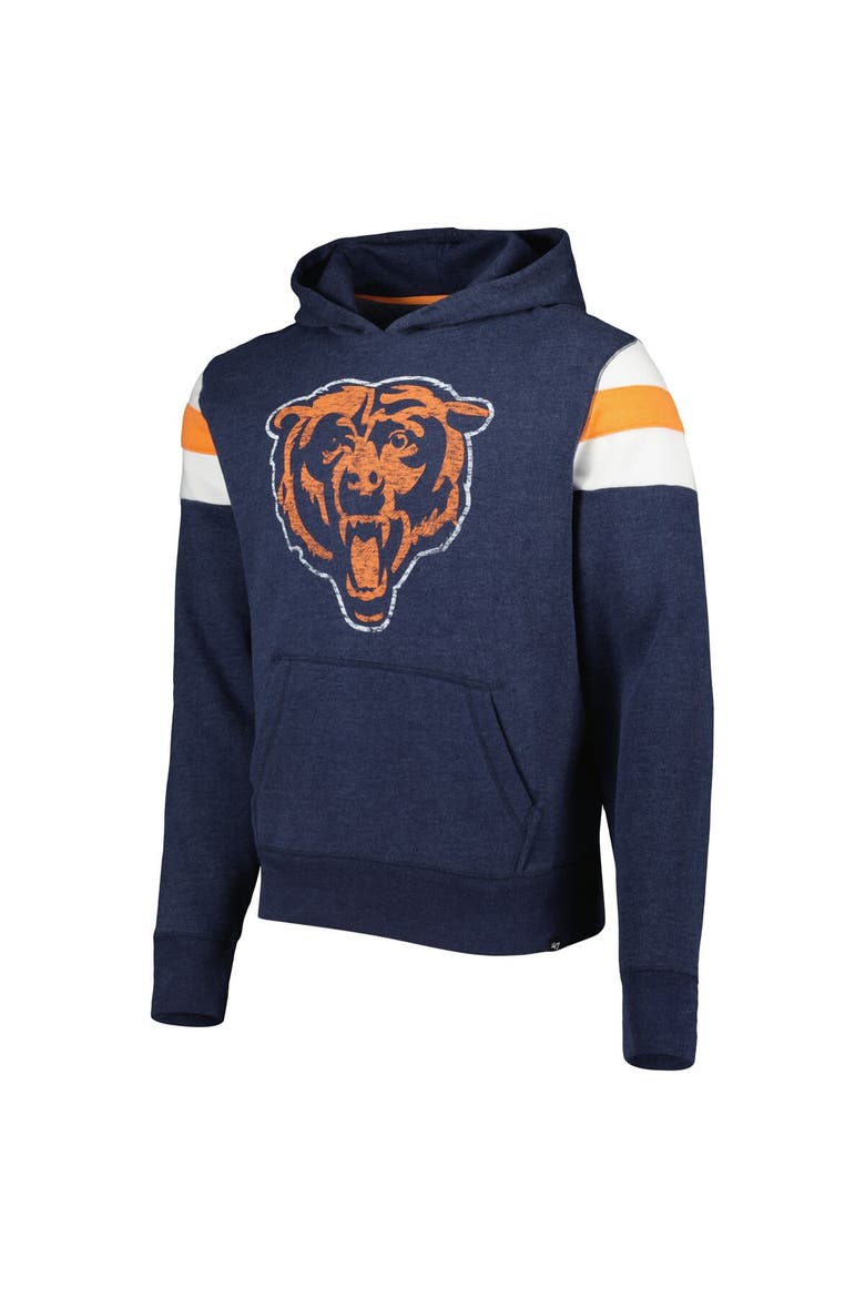 Men's '47 Heathered Navy Chicago Bears Premier Nico Pullover Hoodie, Alternate, color, Navy