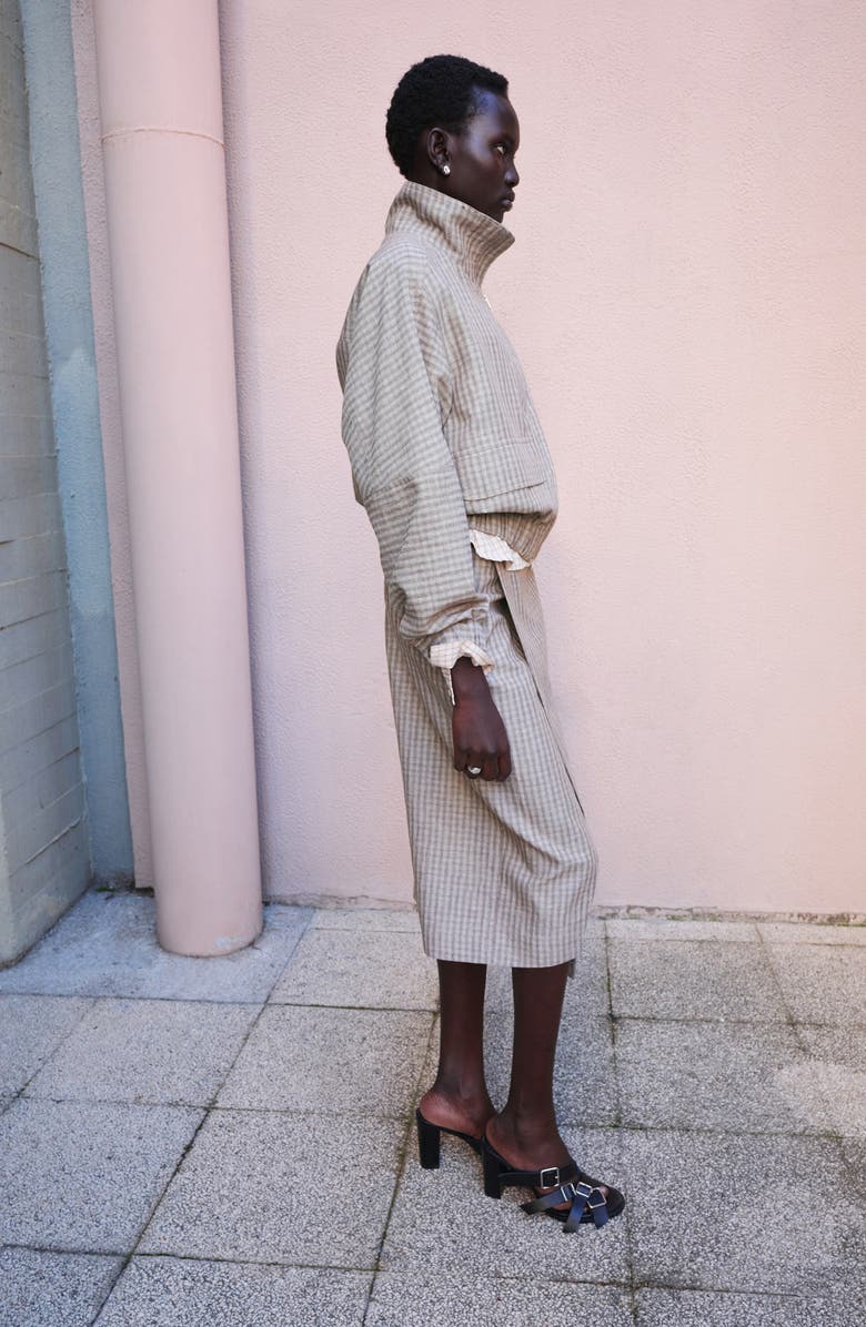 MANGO Check Bomber Jacket, Alternate, color, 