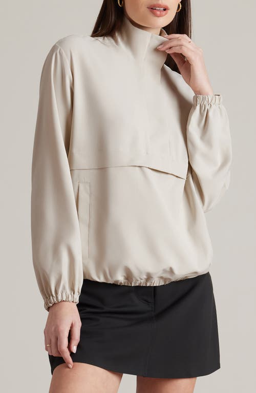Rhone Mirage Water-repellent Half-zip Jacket In Sand