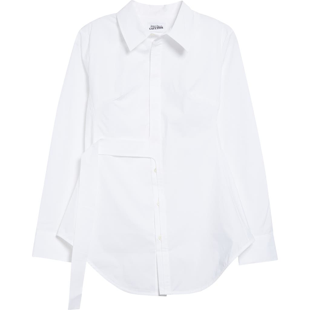 Jean Paul Gaultier Strap Detail Button-up Shirt In White
