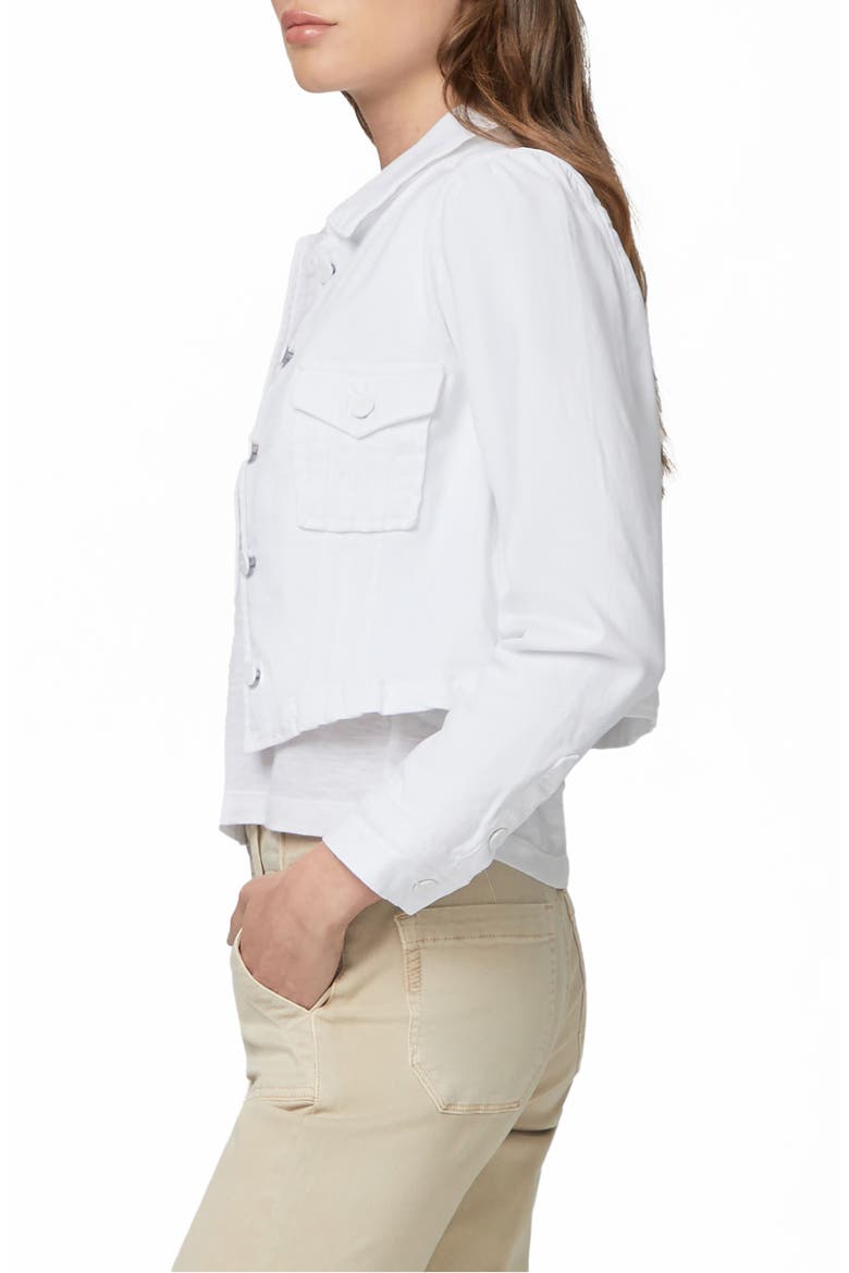 Pacey Crop Denim Jacket, Alternate, color, CRISP WHITE