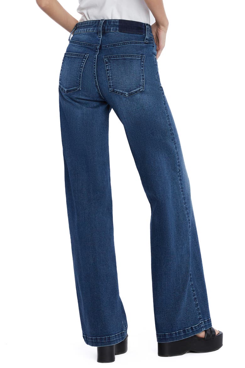 High Waist Wide Leg Jeans, Alternate, color, LISBON BLUE