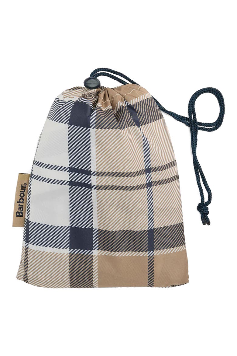 Portree Showerproof Plaid Poncho, Alternate, color, HESSIAN/ NAVY TARTAN