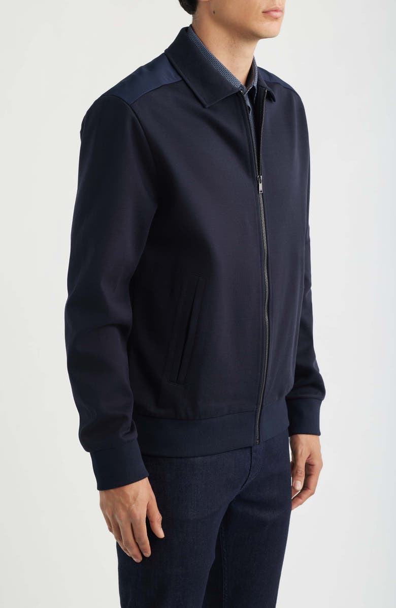 BOSS Sigmon Zip Shirt Jacket, Alternate, color, Dk Bu