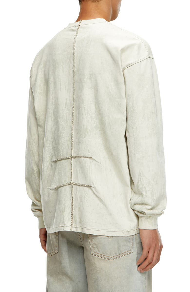 DIESEL<sup>®</sup> T-Cos-LS Logo Patch Plaster Print Long Sleeve T-Shirt, Alternate, color,