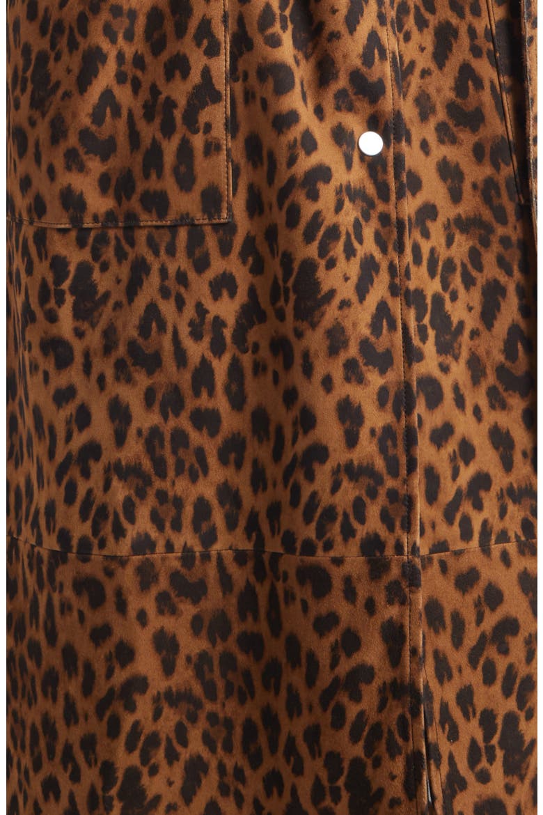 Leopard Print Trench Coat, Alternate, color, LEOPARD