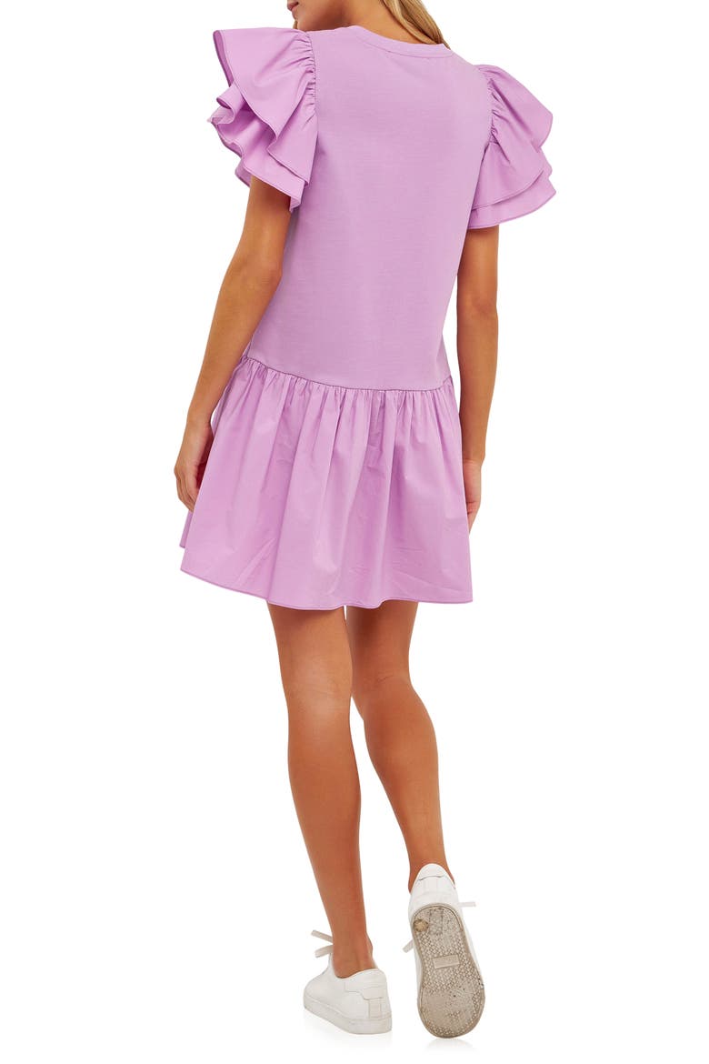 Layered Ruffle Minidress, Alternate, color, LILAC
