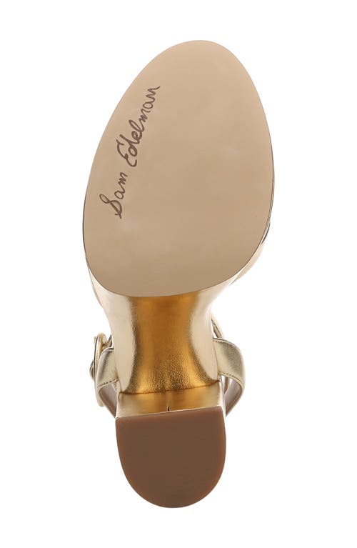 Sam Edelman Savannah Ankle Strap Platform Sandal In Gold