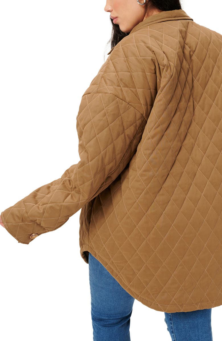 Good American Quilted Shacket, Alternate, color,