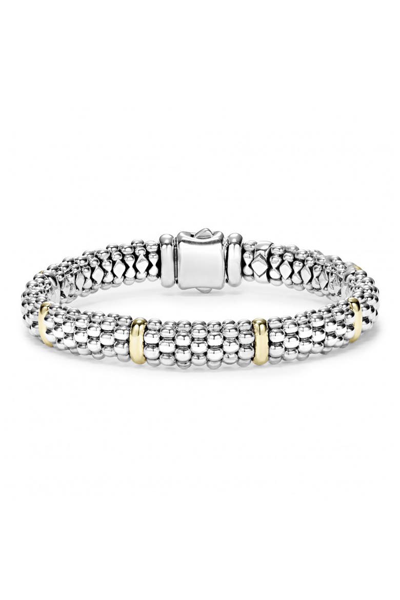 Caviar Rope Bracelet, Main, color, SILVER