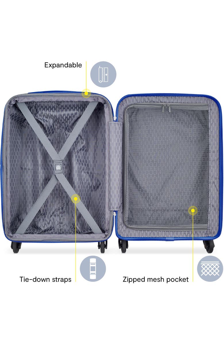 Delsey Paris Christine 3-Piece Hardside Expandable Suitcase Set, Alternate, color, White/Blue